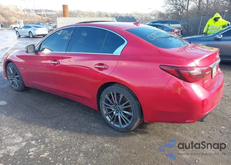 2018 Infiniti Q50 3.0T Red Sport 400 из США, поврежденный, VIN JN1FV7AR3JM481666